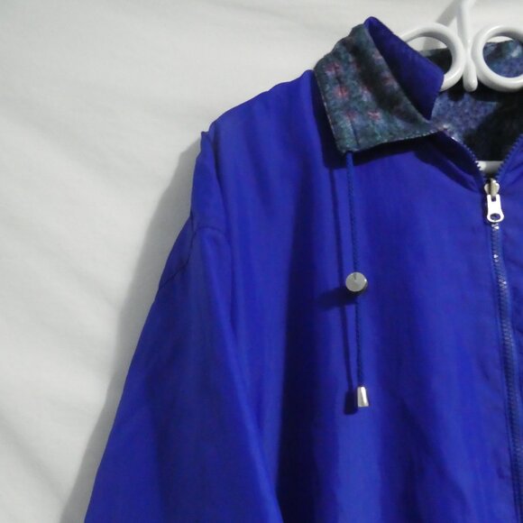 Vintage | OUTBROOK | ladies medium | Blue Reversible Nylon / Fleece Jacket - Picture 4 of 16